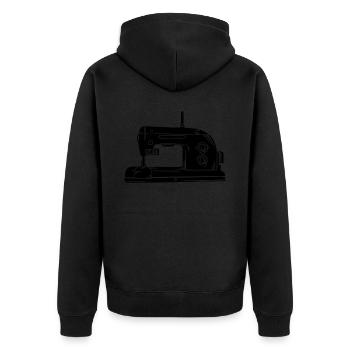 Machine à coudre - Veste à capuche bio Premium Unisexe - noir - Dos - Nico (187cm)