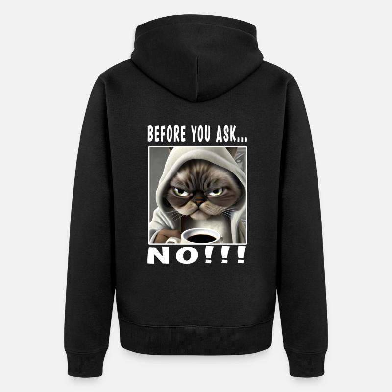 Avant de demander non - Veste à capuche bio Premium Unisexe - noir