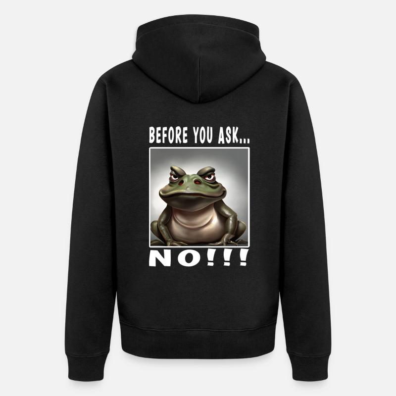 Avant de demander non - Veste à capuche bio Premium Unisexe - noir