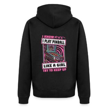 Humour flipper - Veste à capuche bio Premium Unisexe - noir - Dos - Nico (187cm)