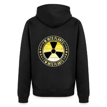 Nuclear Engineer Nuclear Technician I'm Into Plants - Unisex Premium Organic Zip Hoodie - black - Back - Nico (187cm)