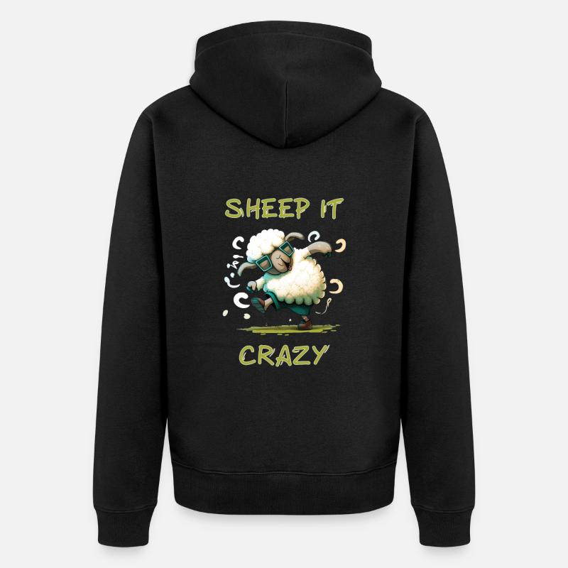 Sheep it Crazy - Veste à capuche bio Premium Unisexe - noir