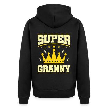 Super Nonna, petite-fille nièce pour la meilleure grand-mère - Veste à capuche bio Premium Unisexe - noir - Dos - Nico (187cm)