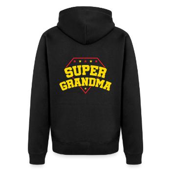 Super Nonna, petite-fille nièce pour la meilleure grand-mère - Veste à capuche bio Premium Unisexe - noir - Dos - Nico (187cm)