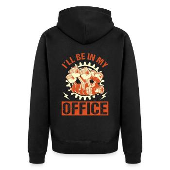 Car Mechanic Car Tuning, Racing Car, Technician - Unisex Premium Organic Zip Hoodie - black - Back - Nico (187cm)