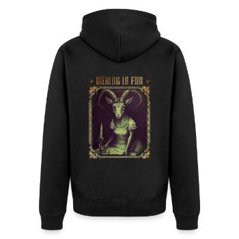 Baking is Fun Goth - Unisex Premium Organic Zip Hoodie - black - Back - Nico (187cm)