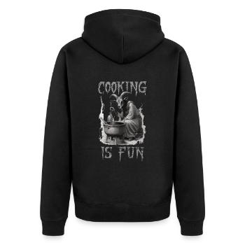 Cuisiner est Fun Goth - Veste à capuche bio Premium Unisexe - noir - Dos - Nico (187cm)