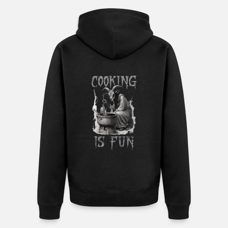 Cuisiner est Fun Goth - Veste à capuche bio Premium Unisexe - noir