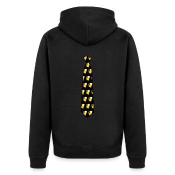 Tie Beer Beer Tie Ties - Unisex Premium Organic Zip Hoodie - black - Back - Nico (187cm)