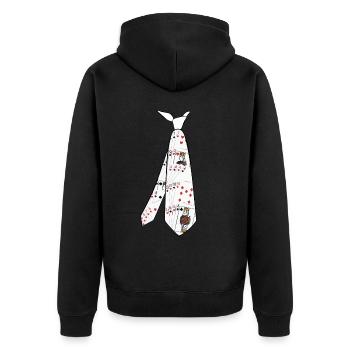 Tie Poker Card Game Ties - Veste à capuche bio Premium Unisexe - noir - Dos - Nico (187cm)