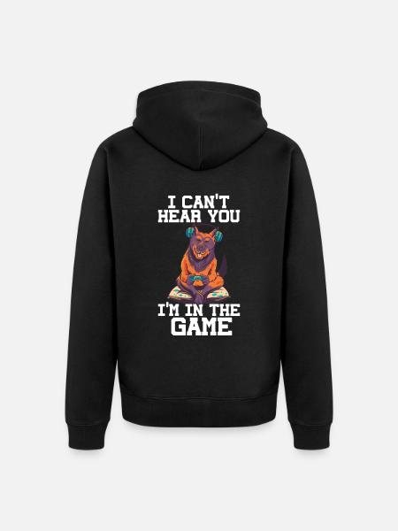 Gaming Dog - Unisex Premium Organic Zip Hoodie - black
