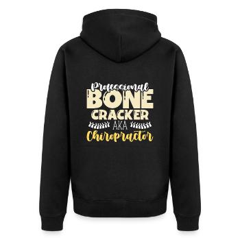 Chiropratique Craque-os professionnel Loves Chiro - Veste à capuche bio Premium Unisexe - noir - Dos - Nico (187cm)