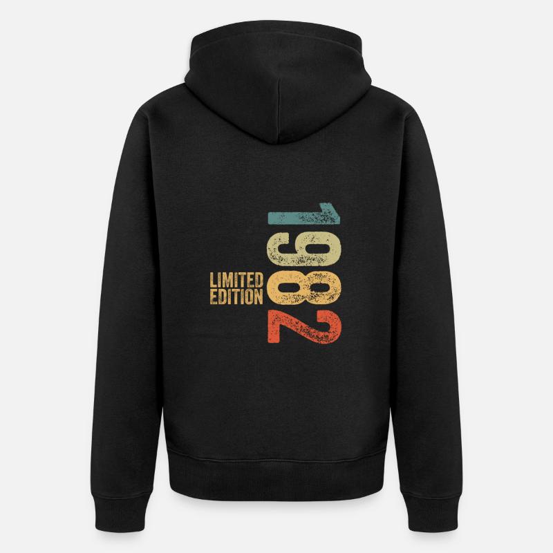 1982 Édition limitée - Veste à capuche bio Premium Unisexe - noir