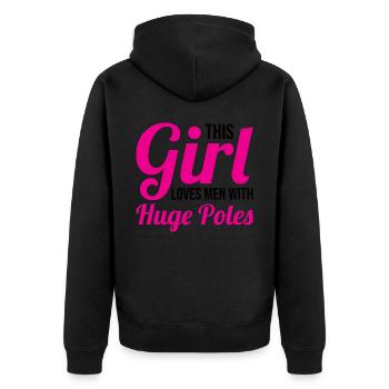 Lustiges Stabhochsprung Stabhochsprung Stabhochspr - Unisex Premium Bio Zip Hoodie - Schwarz - Hinten - Nico (187cm)