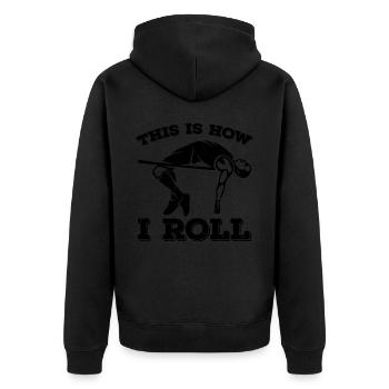 Fun Pole Vault Pole Vault Pole Vault - Unisex Premium Organic Zip Hoodie - black - Back - Nico (187cm)