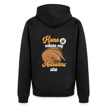 Le fourmilier est ma maison Ours mangeur de fourmis - Veste à capuche bio Premium Unisexe - noir - Dos - Nico (187cm)