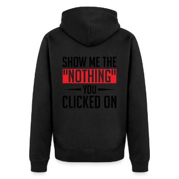Cybersecurity Computer Security Cybersecurity - Unisex Premium Organic Zip Hoodie - black - Back - Nico (187cm)