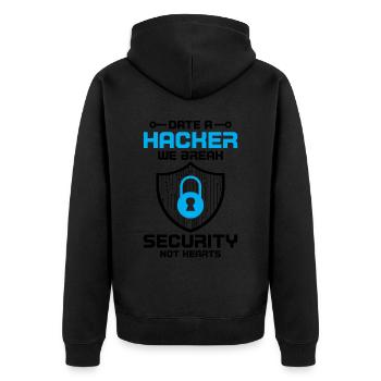 Cybersecurity Computer Security Cybersecurity - Unisex Premium Organic Zip Hoodie - black - Back - Nico (187cm)