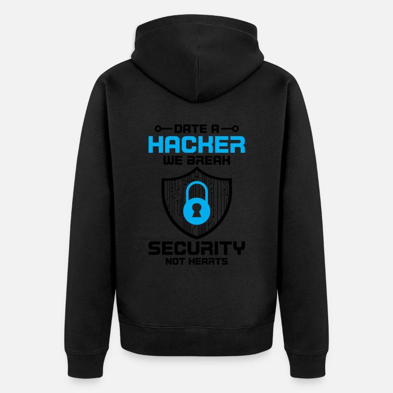 Cybersecurity Computer Security Cybersecurity - Unisex Premium Organic Zip Hoodie - black