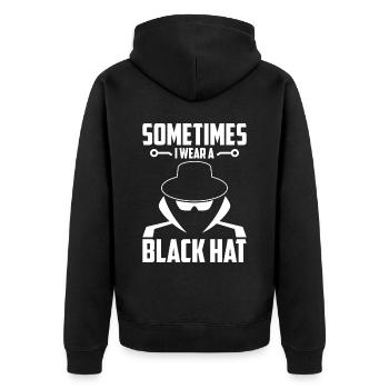 Cybersécurité Sécurité informatique Black Hat - Veste à capuche bio Premium Unisexe - noir - Dos - Nico (187cm)