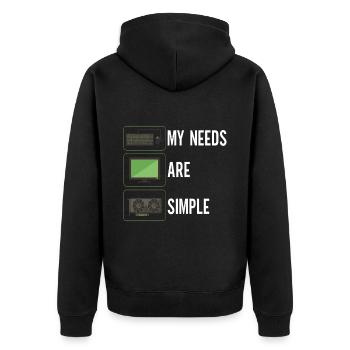 Programmer Computer Scientist - Unisex Premium Organic Zip Hoodie - black - Back - Nico (187cm)