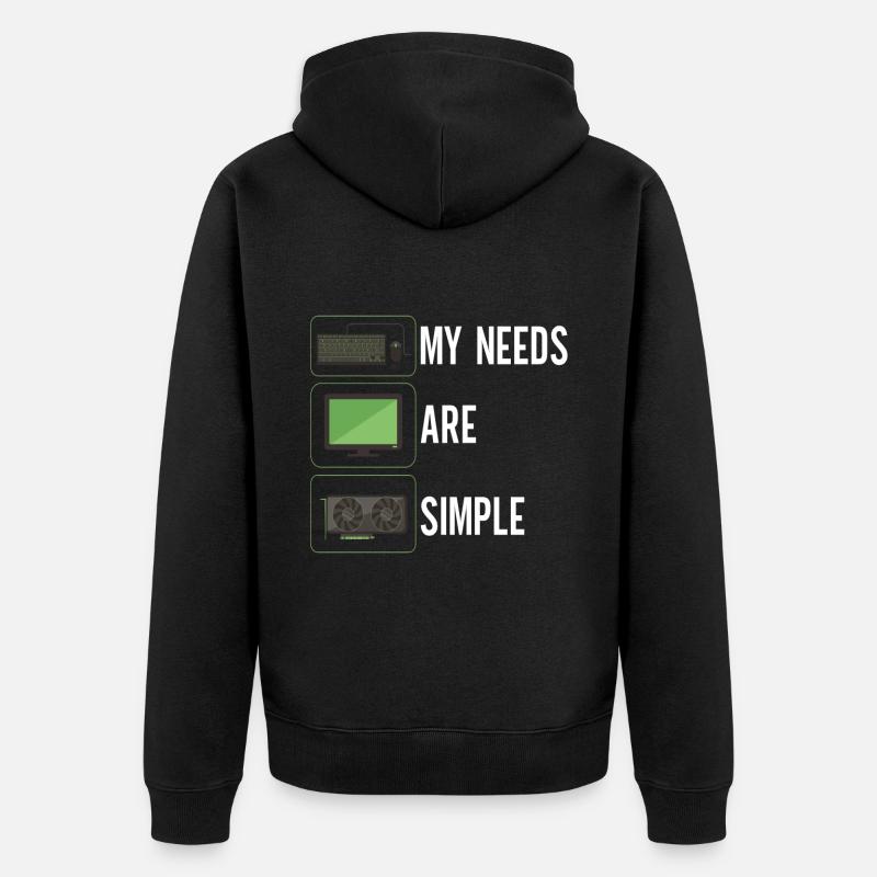 Programmierer Informatiker - Unisex Premium Bio Zip Hoodie - Schwarz