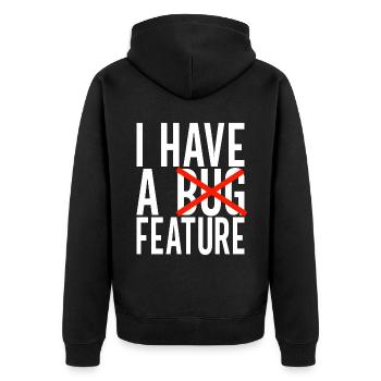 Programmeur Informaticien - Veste à capuche bio Premium Unisexe - noir - Dos - Nico (187cm)