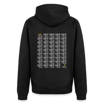 Programmer Computer Scientist - Unisex Premium Organic Zip Hoodie - black - Back - Nico (187cm)