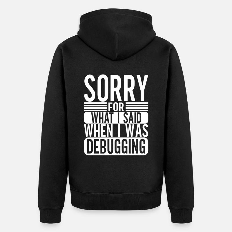 Programmierer Informatiker - Unisex Premium Bio Zip Hoodie - Schwarz