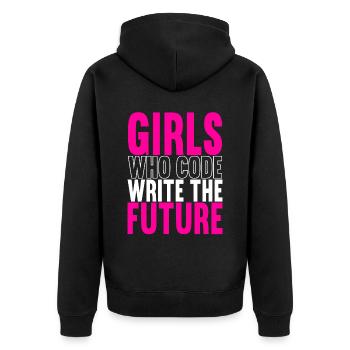 Programmeur Informaticien - Veste à capuche bio Premium Unisexe - noir - Dos - Nico (187cm)
