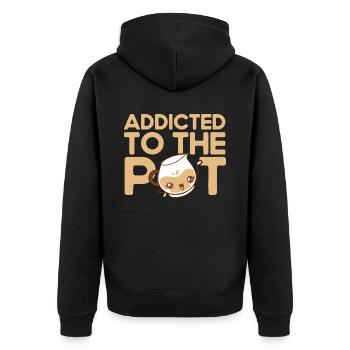 Barista Gift Idea Coffee Lover Coffee Brewing - Unisex Premium Organic Zip Hoodie - black - Back - Nico (187cm)