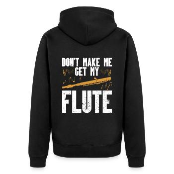 Flûte - Veste à capuche bio Premium Unisexe - noir - Dos - Nico (187cm)