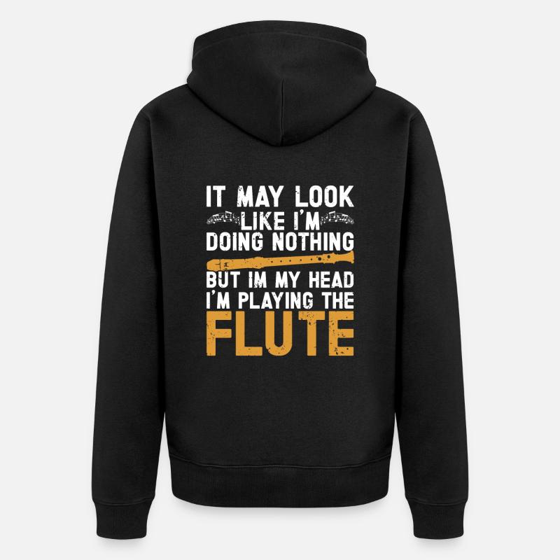 Flûte - Veste à capuche bio Premium Unisexe - noir