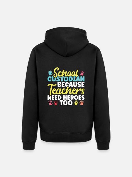 School officials - Unisex Premium Organic Zip Hoodie - black
