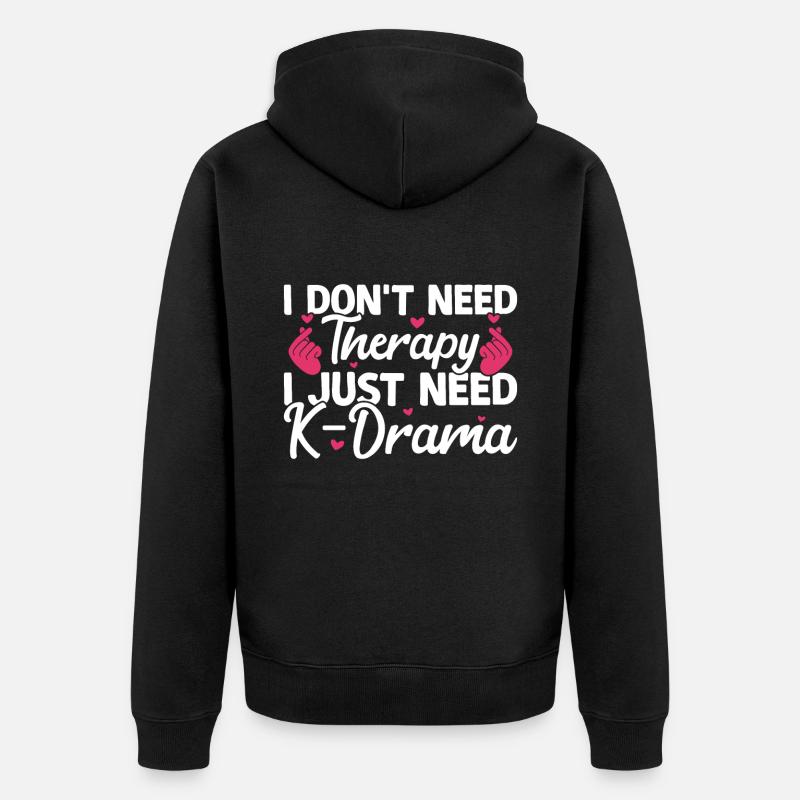 K-Drame - Veste à capuche bio Premium Unisexe - noir