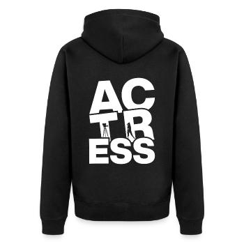 Acting Job Work - Actress - Unisex Premium Organic Zip Hoodie - black - Back - Nico (187cm)
