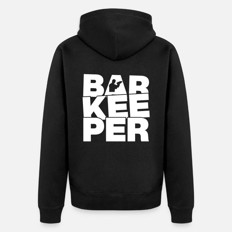 Travail professionnel - Barman - Veste à capuche bio Premium Unisexe - noir