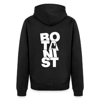 Botanik Beruf Arbeit - Botaniker - Unisex Premium Bio Zip Hoodie - Schwarz - Hinten - Nico (187cm)