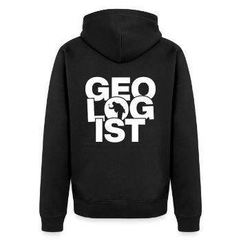 Geology Profession Job Work - Geologist - Unisex Premium Organic Zip Hoodie - black - Back - Nico (187cm)