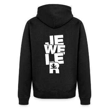 Profession Job Work - Jeweller - Unisex Premium Organic Zip Hoodie - black - Back - Nico (187cm)
