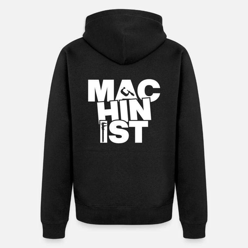 Travail professionnel - Machiniste - Veste à capuche bio Premium Unisexe - noir