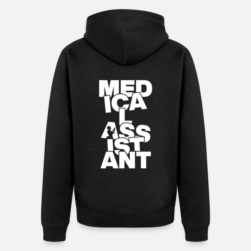 Travail professionnel - Assistant médical - Veste à capuche bio Premium Unisexe - noir