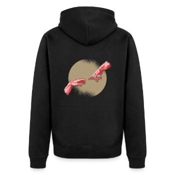 Michelangelo hands harmonica musicians - Unisex Premium Organic Zip Hoodie - black - Back - Nico (187cm)