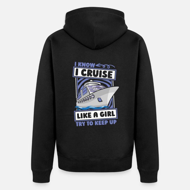 Fille de bateau de croisière - Veste à capuche bio Premium Unisexe - noir