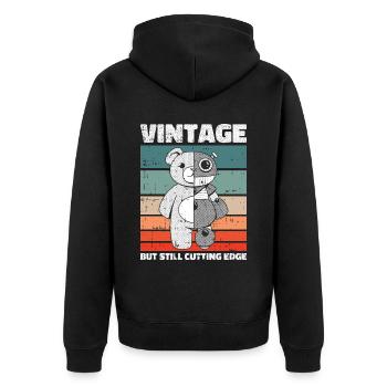 Robotics Ai Robot - Unisex Premium Organic Zip Hoodie - black - Back - Nico (187cm)