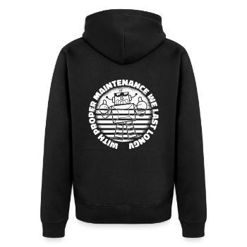 Robotics Ai Robot - Unisex Premium Organic Zip Hoodie - black - Back - Nico (187cm)