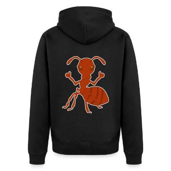 La fourmi lève les fourmis - Veste à capuche bio Premium Unisexe - noir - Dos - Nico (187cm)