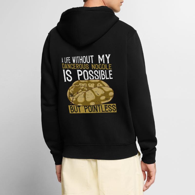 Banane Ballpython Königspython Unisex Premium Bio Zip Hoodie