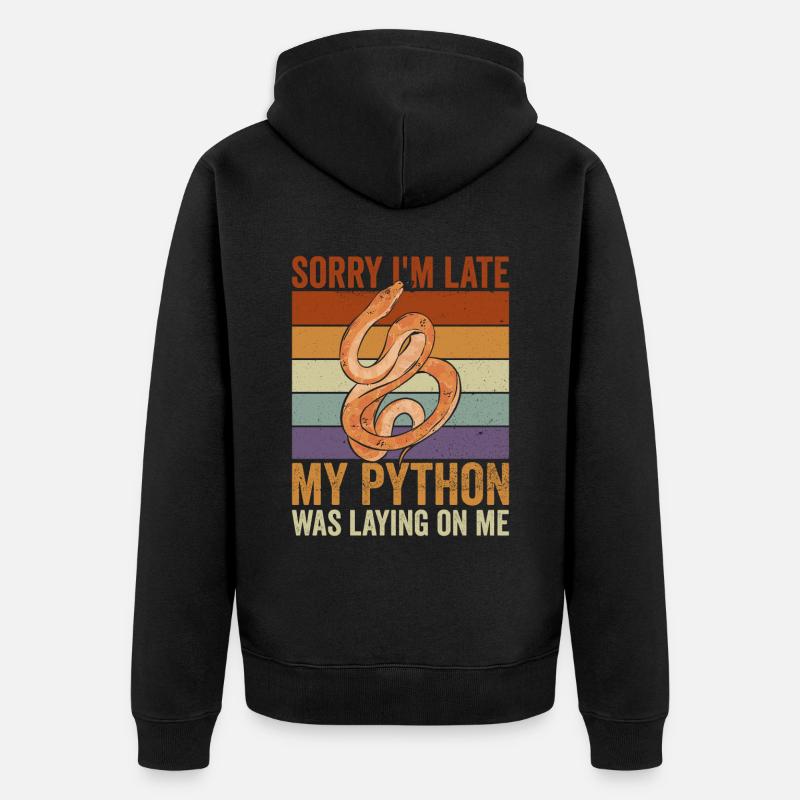 Banane Königspython - Veste à capuche bio Premium Unisexe - noir