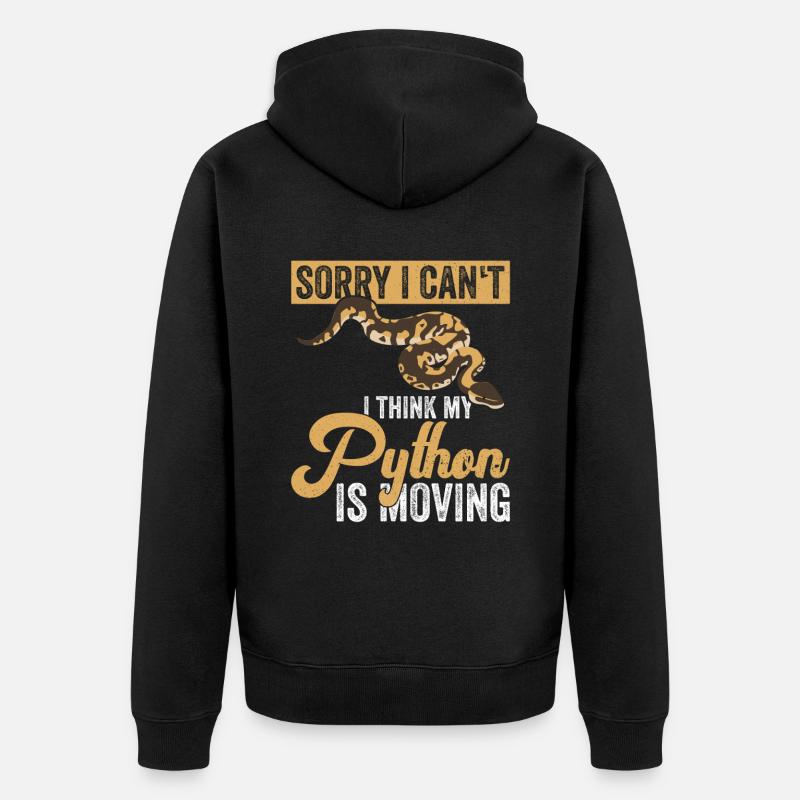 Königspython Banane Königspython - Veste à capuche bio Premium Unisexe - noir